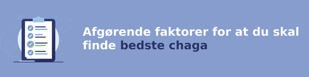 viktiga faktorer för att välja rätt chaga
