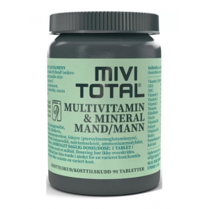 Mivitotal Multivitamin & Mineral Mand - 90 tabl. - Bedst multivitamin til mend