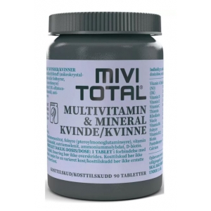 Mivitotal Multivitamin & Mineral, Kvinde - 90 tabl. - Bedste multivitamin til kvinder