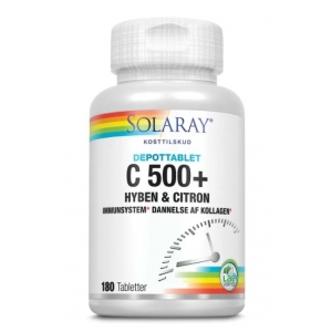 Solaray C500+ Hyben & Citron - 180 tabl. - Bedste med citron