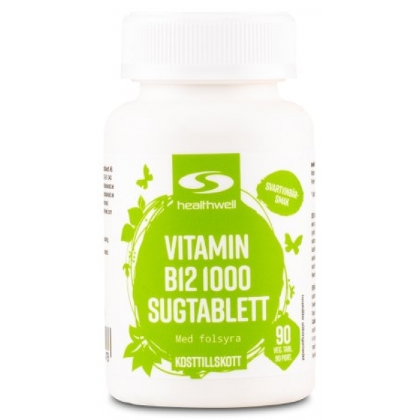 Healthwell Vitamin B12 Sugetabletter