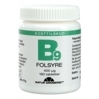 Natur-Drogeriet B9 Folsyre 400 µg - 180 tabl.