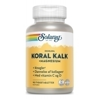 Solaray Koral Kalk + Magnesium - 90 tyggetabl.