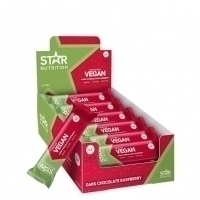 Star Nutrition 12 x Vegansk proteinbar 55 g                                                                     Raspberry Chocolate