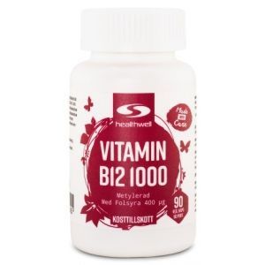 Healthwell Vitamin B12 1000 Methyleret - Bedste med folsyre
